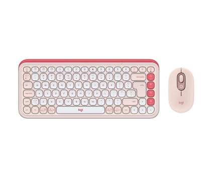 Zestaw klawiatura i mysz Logitech POP ICON Combo różowa